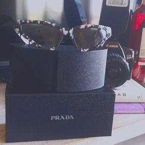 Prada sunglasses white black greyish